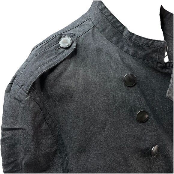 John Varvatos Mainline Men L/42 Asymmetrical Military Fleur De Lis Jacket Italy - Picture 7 of 16